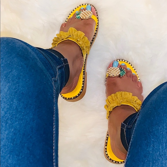 Shoes - Pineapple Sandals sizes 7-9